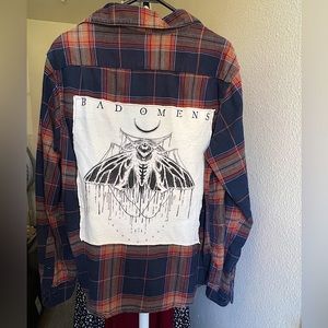 Hand sewn Bad Omens flannel